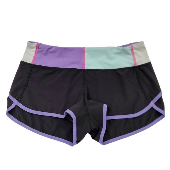 Lululemon Shorts Womens 4 Black Lined Speed Up 2.5" Vented Track Running Gym - Picture 1 of 12